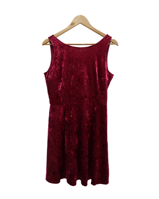 Robe en velour rose fushia - H&M - L