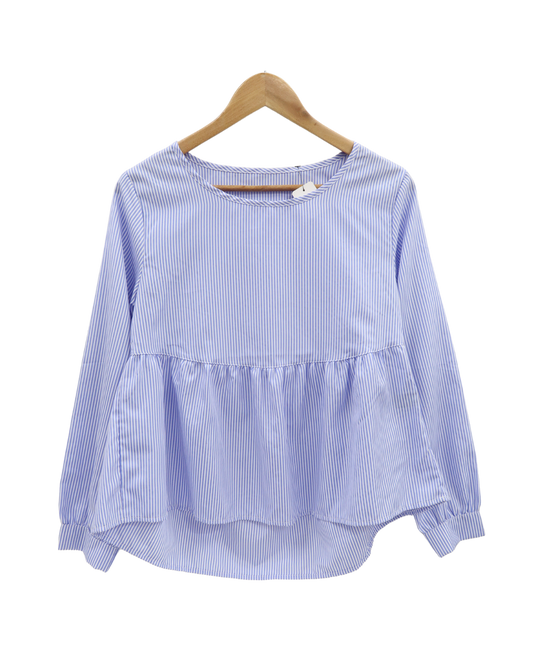 Chemisier rayé bleu & blanc - Shein - XS