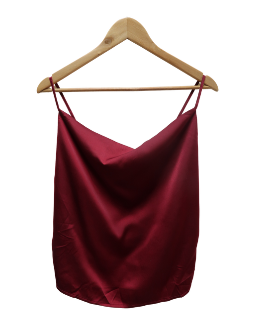 Haut sans manches bordeaux - Shein - S