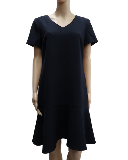 Robe bleu nuit à manches courtes - Caroll - L