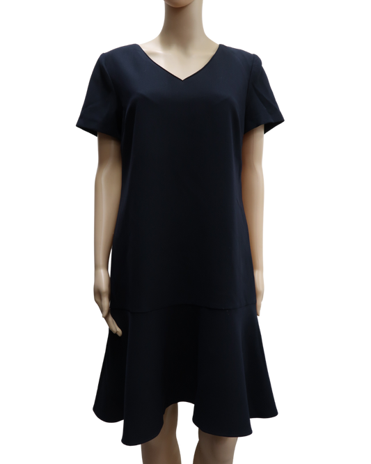 Robe bleu nuit à manches courtes - Caroll - L
