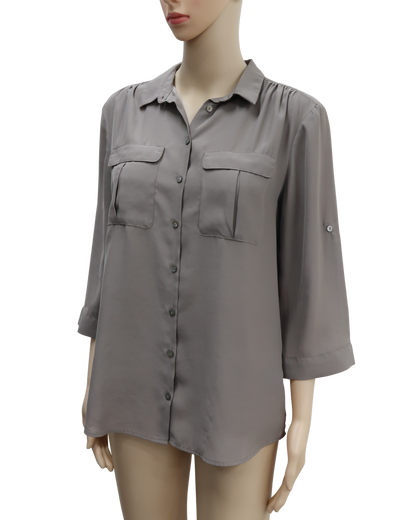 Chemise gris taupe - H&M - M