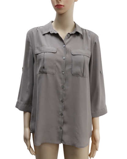 Chemise gris taupe - H&M - M