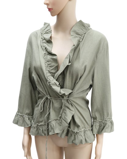 Haut cache-coeur khaki - Yana - XL