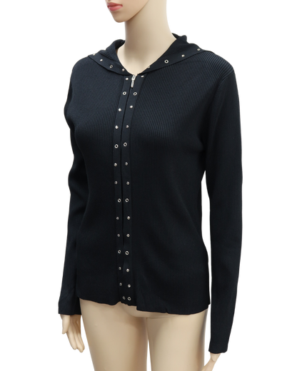 Gilet strié noir - Un Deux Trois - M/L