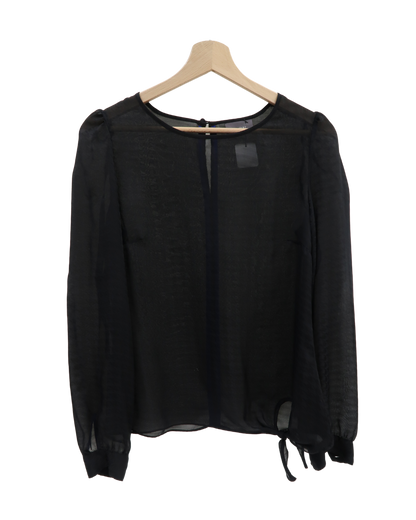 Chemisier noir transparent - Yessica - S