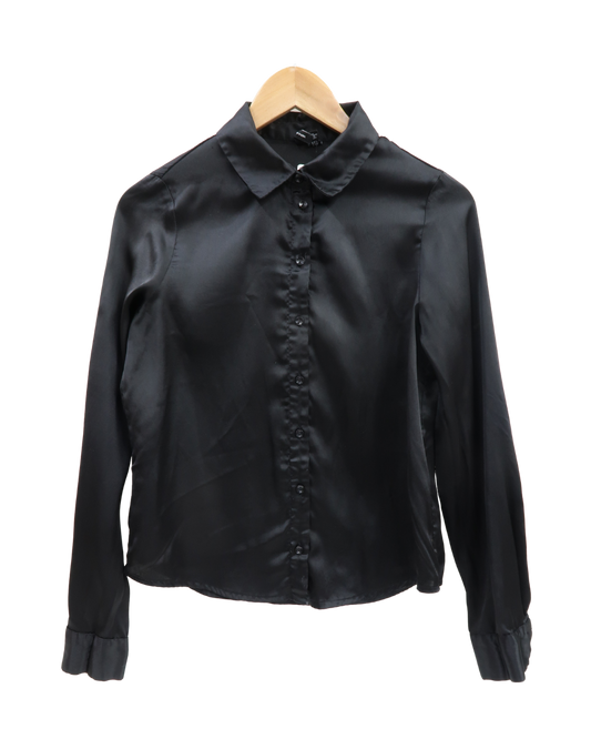 Chemise noire en satin - Vero moda - XS