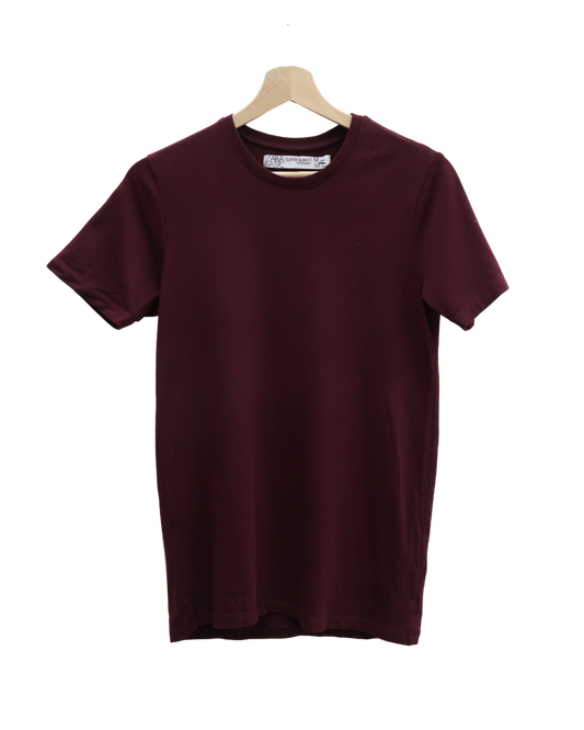 T-shirt bordeaux - Zara - M