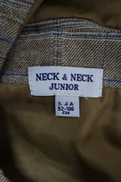 Robe beige à carreaux - Neck & Neck - 4 ans
