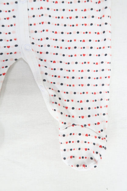 Body blanc à motif - Zeeman - 1 mois