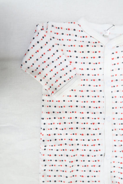 Body blanc à motif - Zeeman - 1 mois