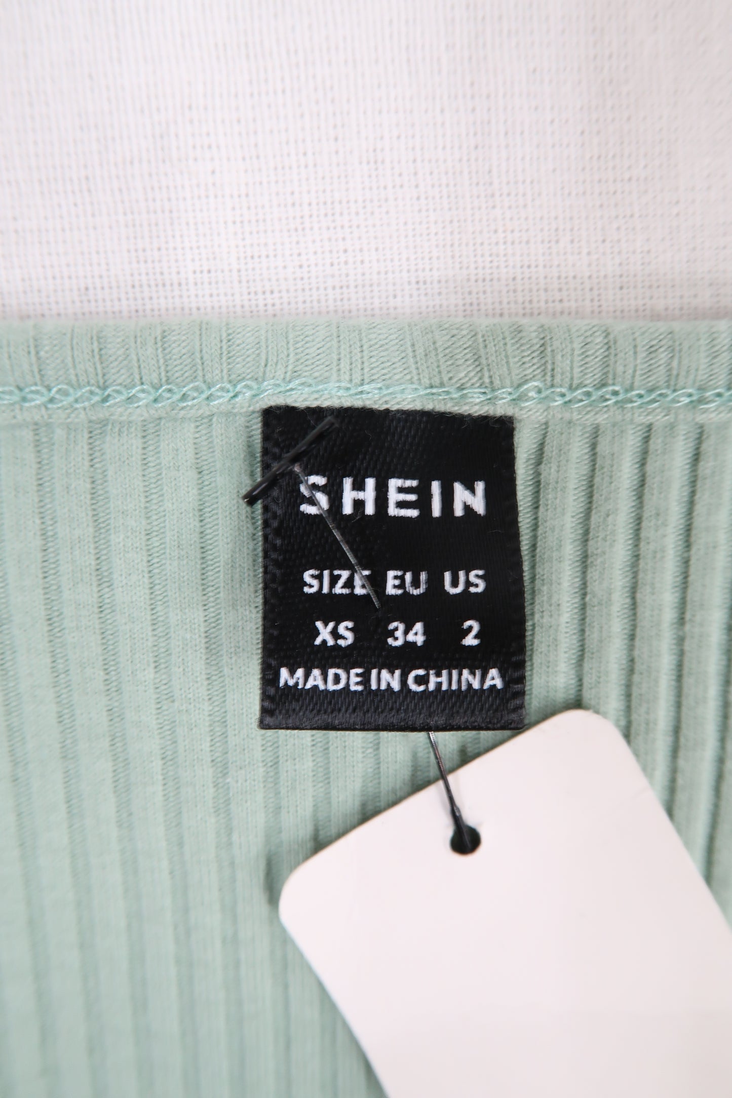 Haut vert menthe à volants - Shein - XS