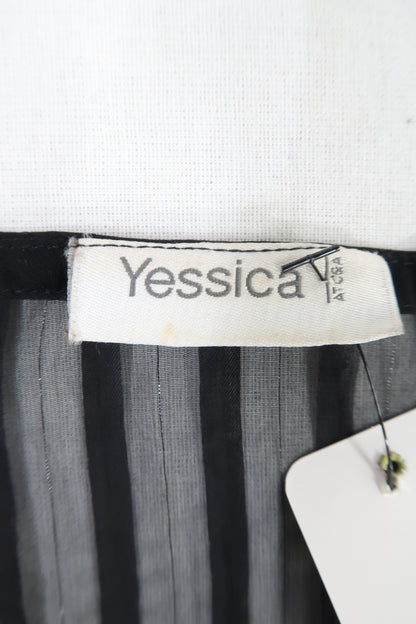 Chemisier rayée noir transparent - Yessica - XL