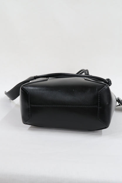 Sac à bandoulière noir vintage en vinyle