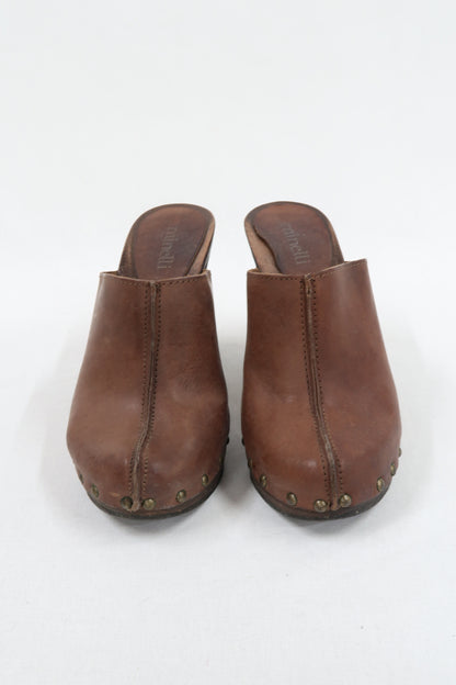 Sabots cuir vintage avec clous bronze - Minelli - 38