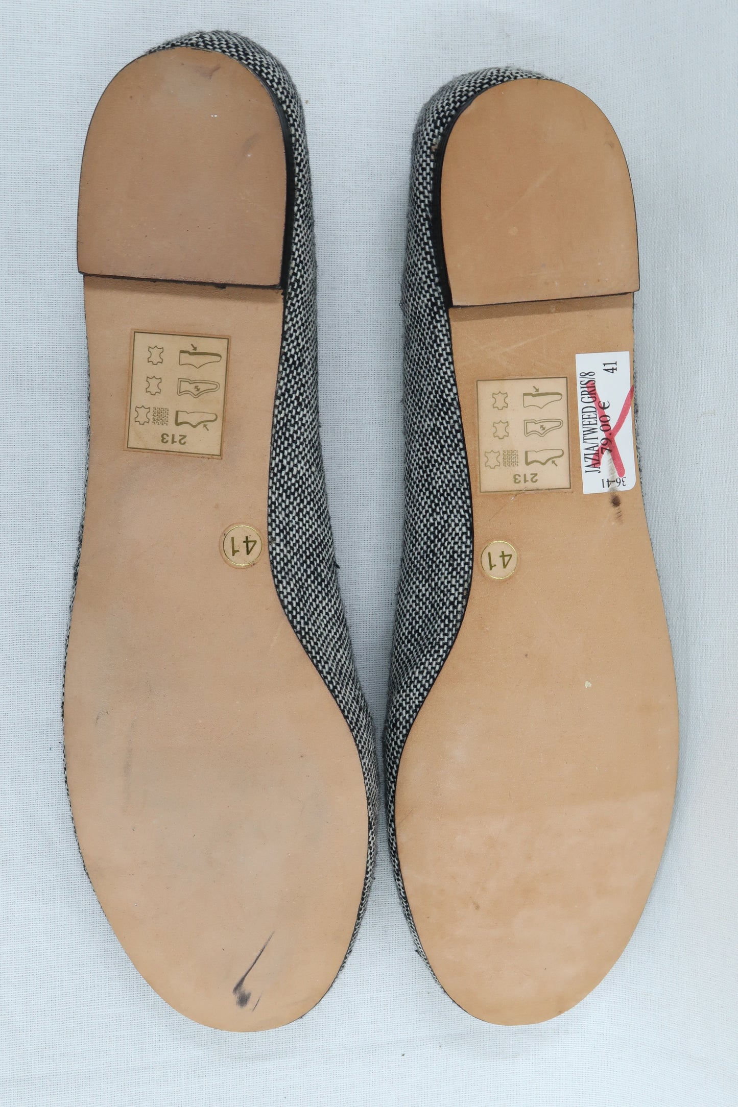 Ballerines noires et grises à talonette - Ara - 39