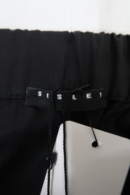 Pantacourt noir avec ruban beige - Sisley - XS