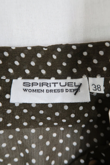 Chemisier khaki à pois blanc - Spirituel - M