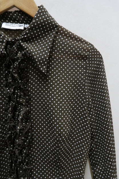 Chemisier khaki à pois blanc - Spirituel - M