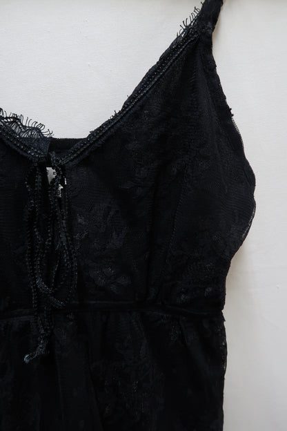 Débardeur noir en dentelle - Essentiel - M