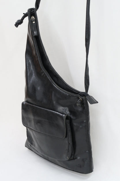 Sacoche noire effet cuir