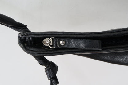 Sacoche noire effet cuir