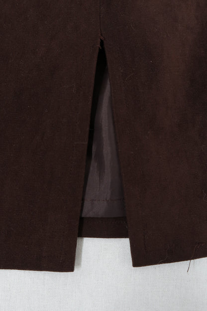 Jupe marron en velour - 3 suisses - XL