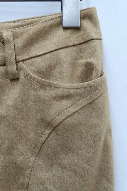 Jupe mi-longue en velour jaune moutarde - Francesco Ferri - M