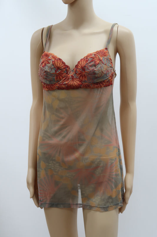 Robe de nuit en mesh à motif - C&A - 90B