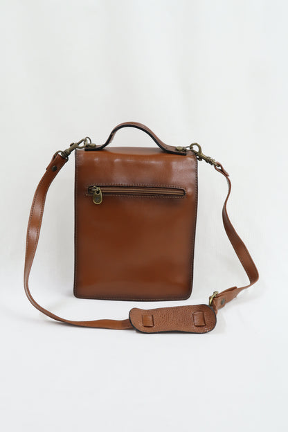 Sacoche en cuir effet cartable - Première