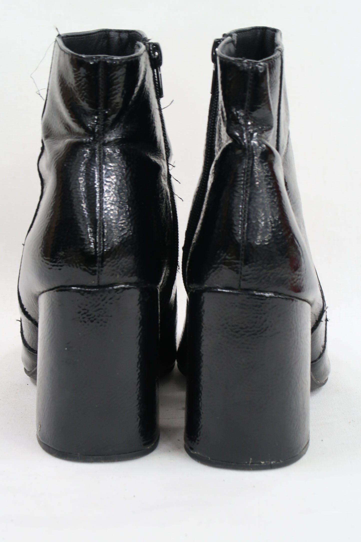 Bottines noires vernis à talons - New Look - 38