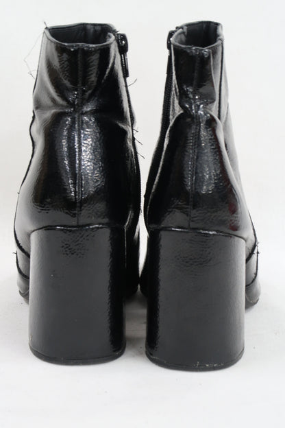 Bottines noires vernis à talons - New Look - 38