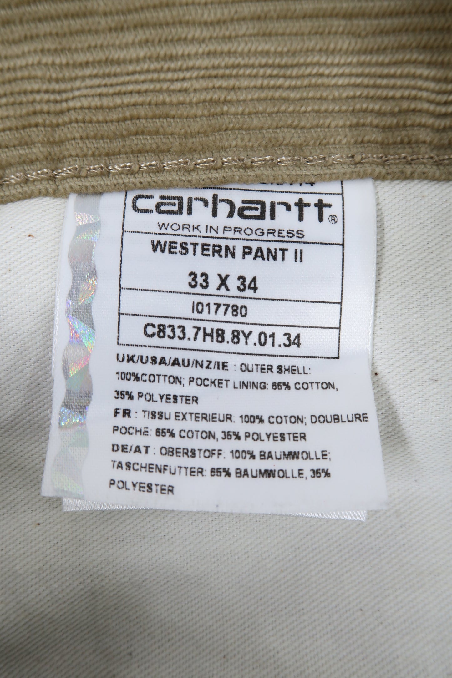 Pantalon strié beige - Carhartt - L
