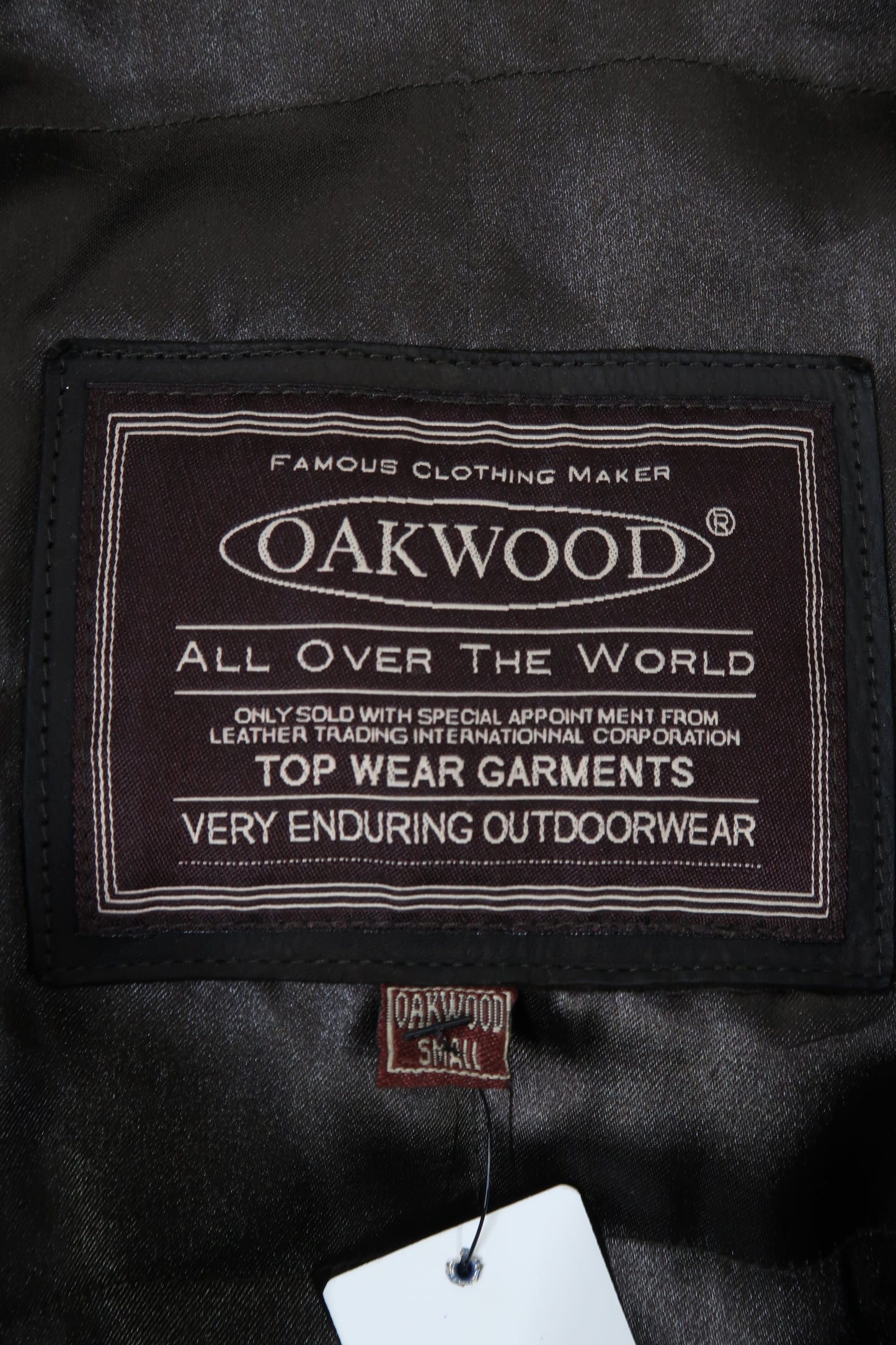 Veste en cuir marron épaisse - Oakwood - S