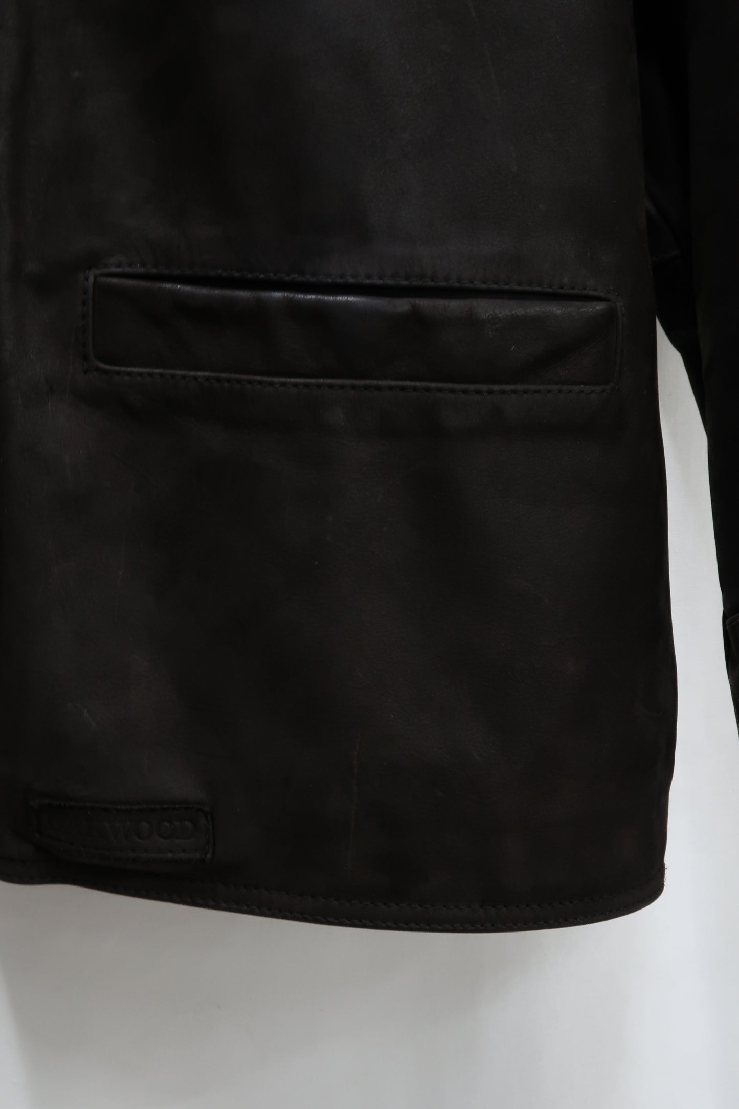 Veste en cuir marron épaisse - Oakwood - S