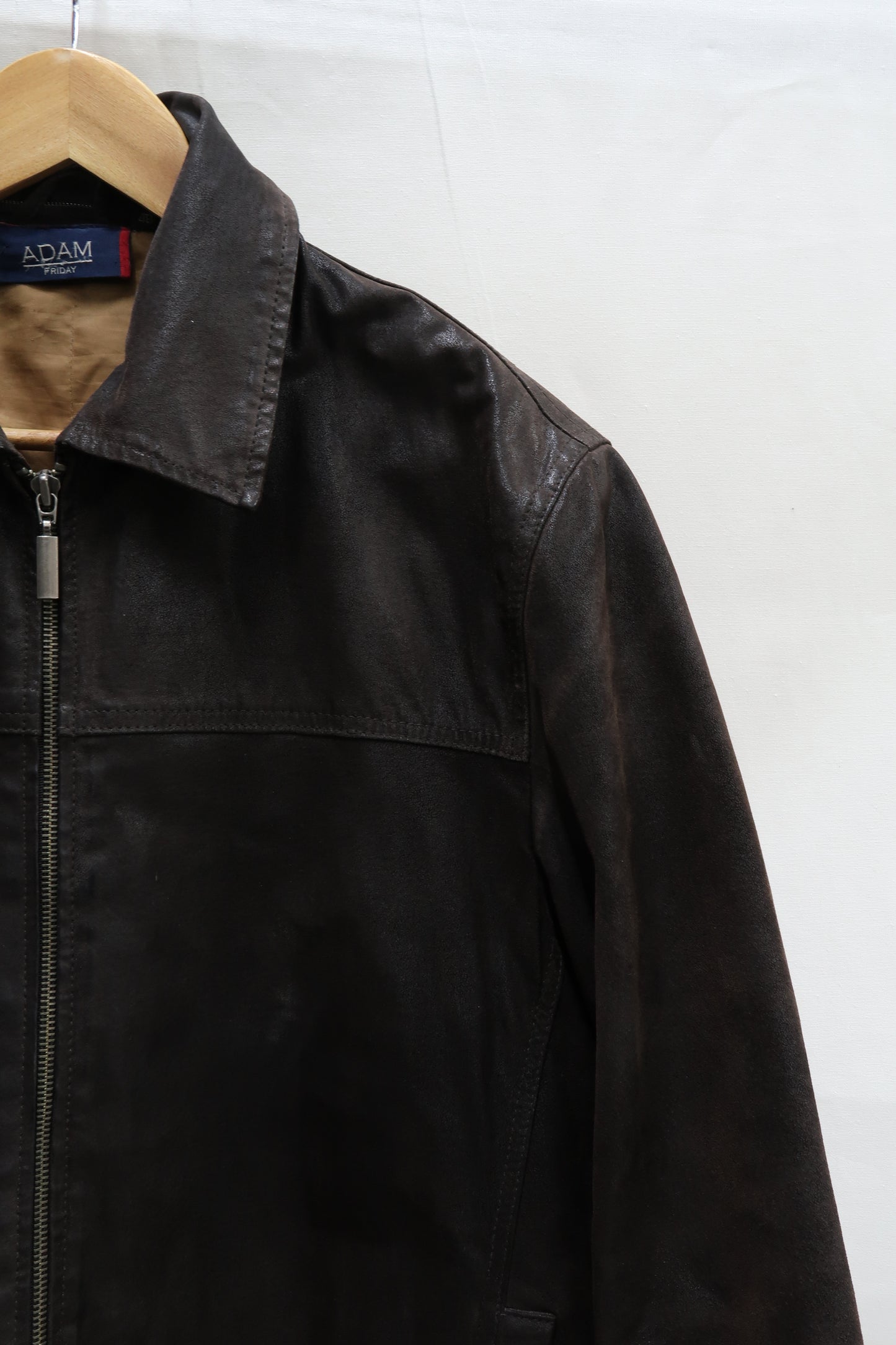 Veste en cuir marron - Adam - XXL