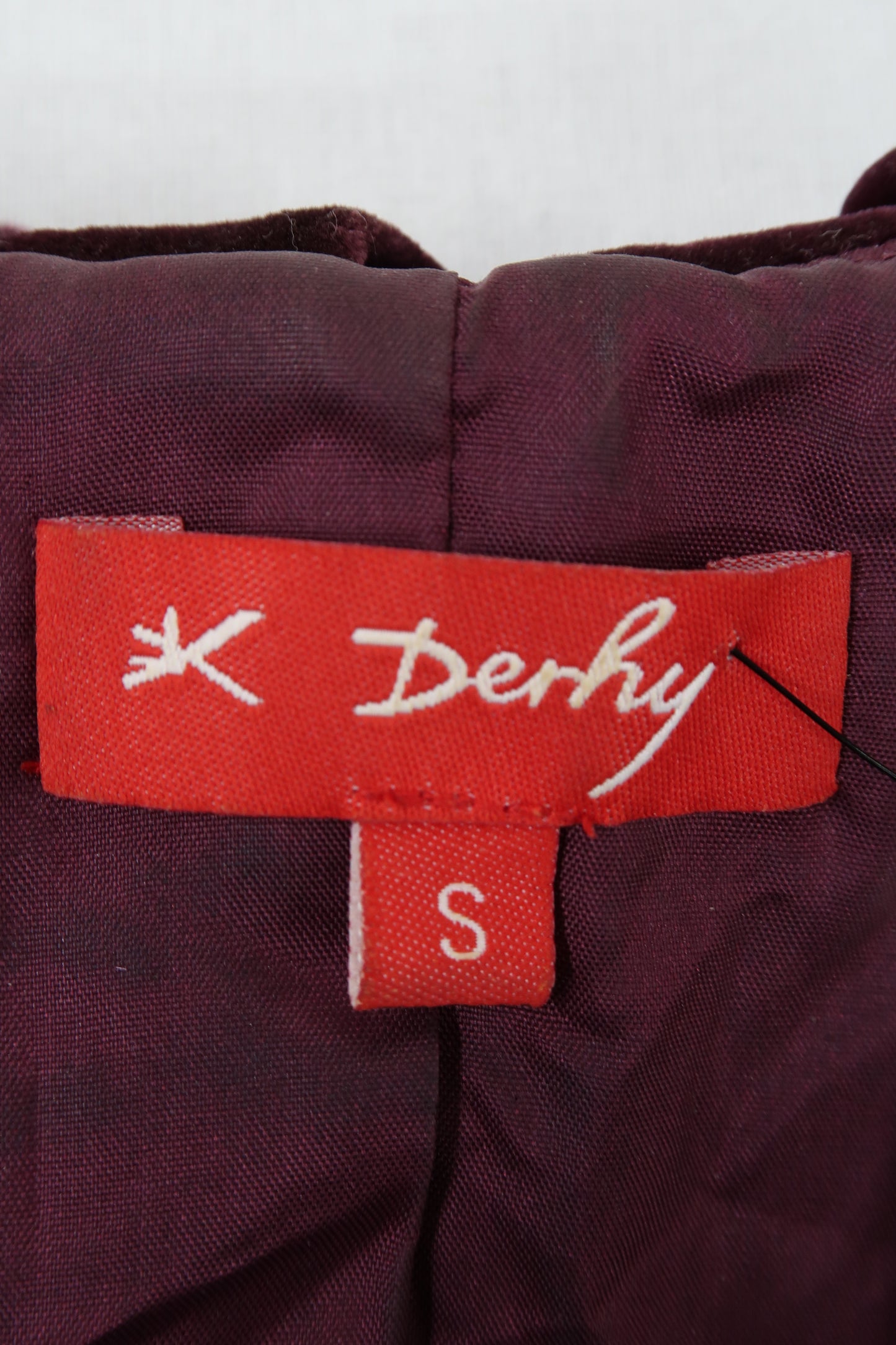 Veste bordeaux vintage en velour - Derhy - S