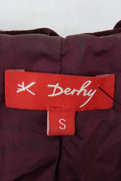 Veste bordeaux vintage en velour - Derhy - S