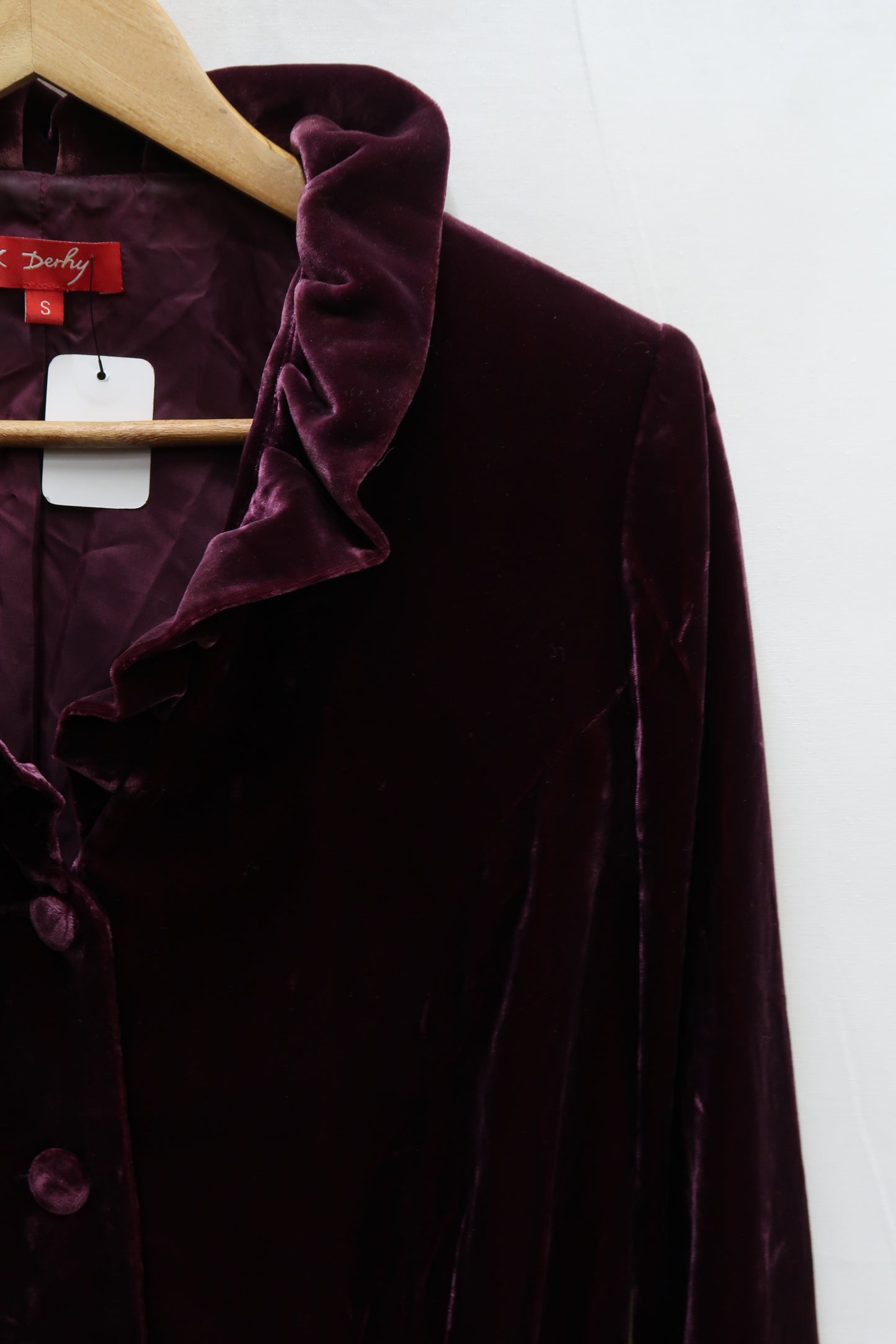 Veste bordeaux vintage en velour - Derhy - S
