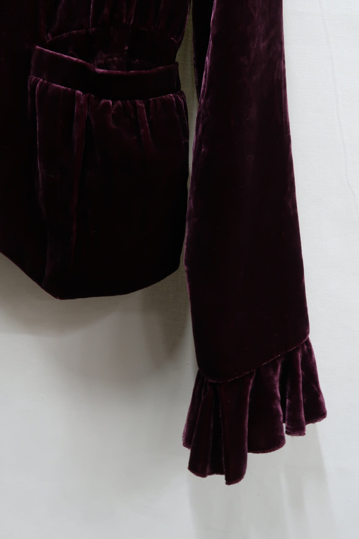 Veste bordeaux vintage en velour - Derhy - S