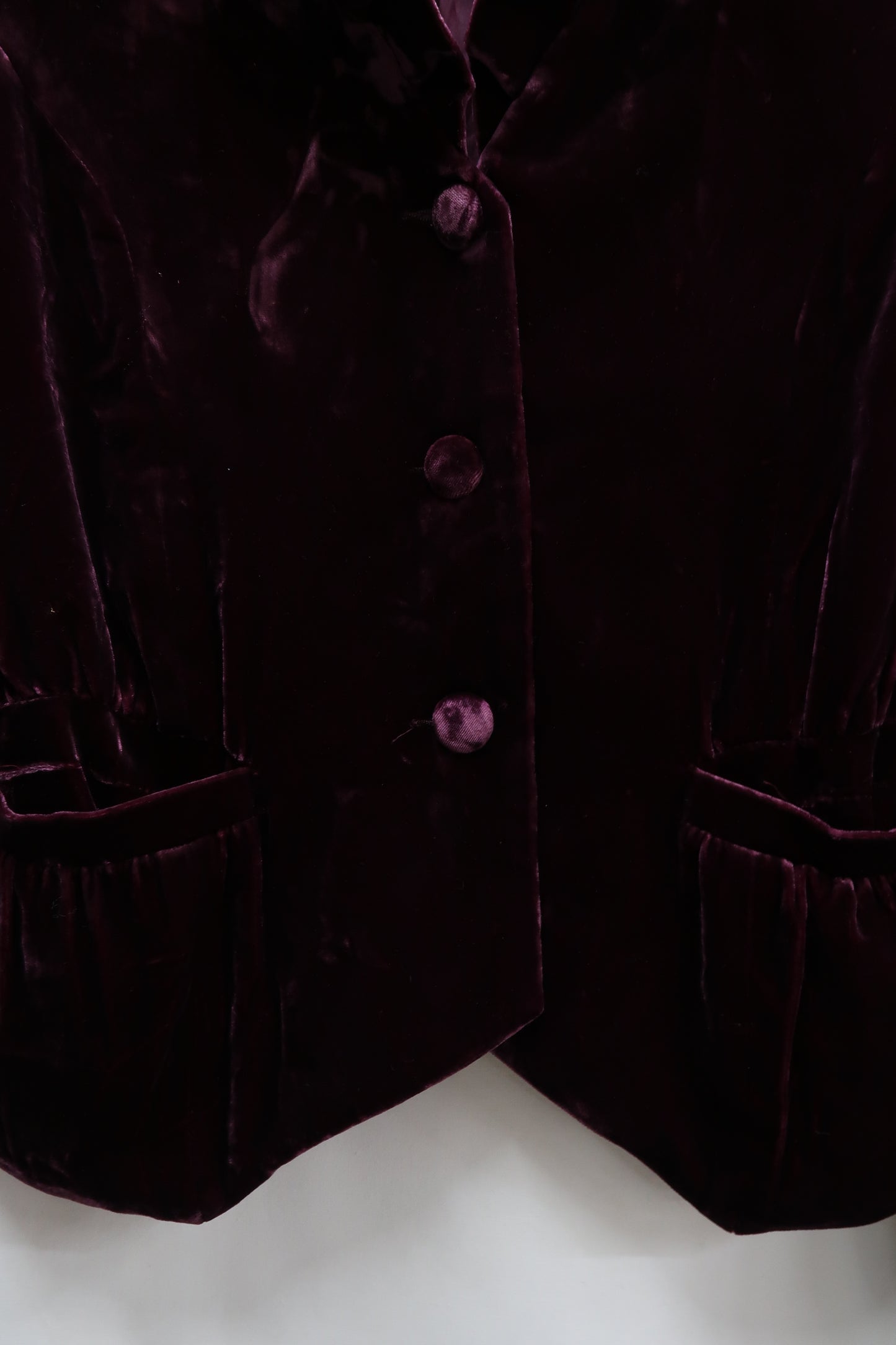 Veste bordeaux vintage en velour - Derhy - S