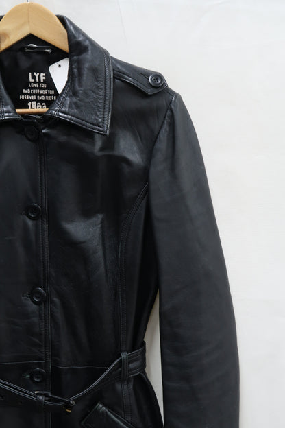 Veste longue en cuir noire - Street One - M