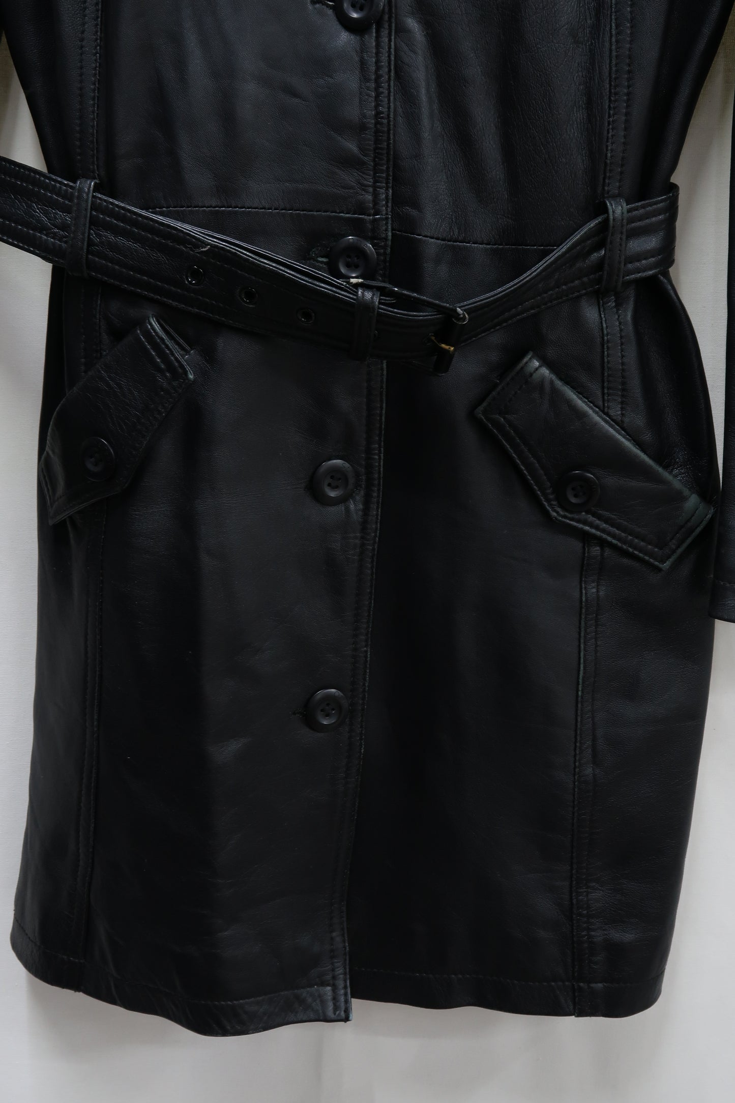 Veste longue en cuir noire - Street One - M