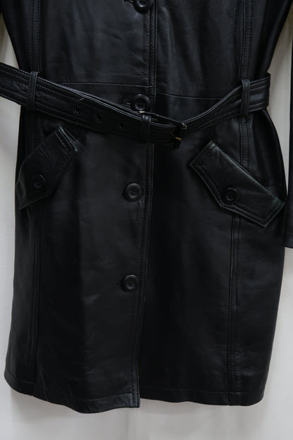 Veste longue en cuir noire - Street One - M