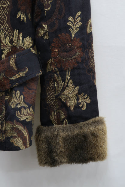 Veste marron à fourrure - Zara - S