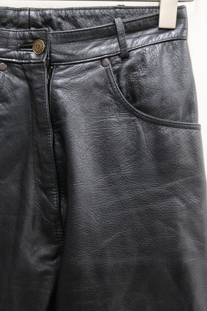Jeans en cuir noir - Classic woman - S
