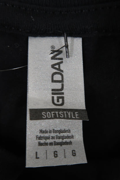 T-shirt noir à graphique - L