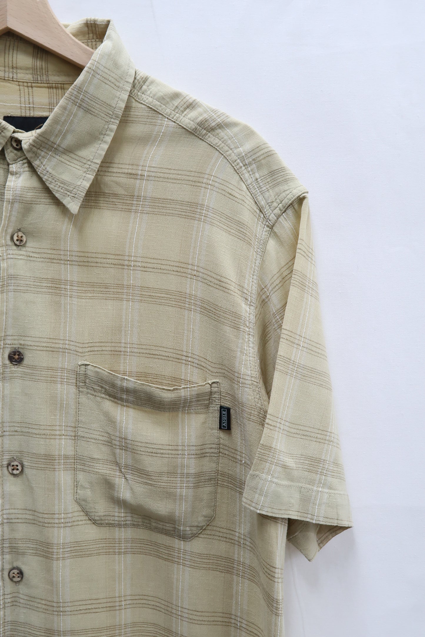 Chemise à manches courtes jaune pâle - Aigle - L