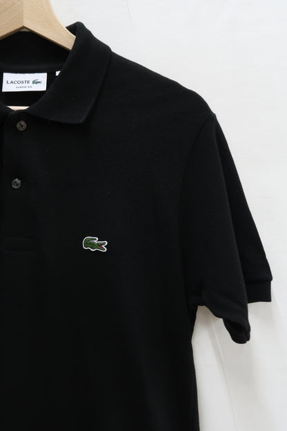 Polo noir à manches courtes - Lacoste - S