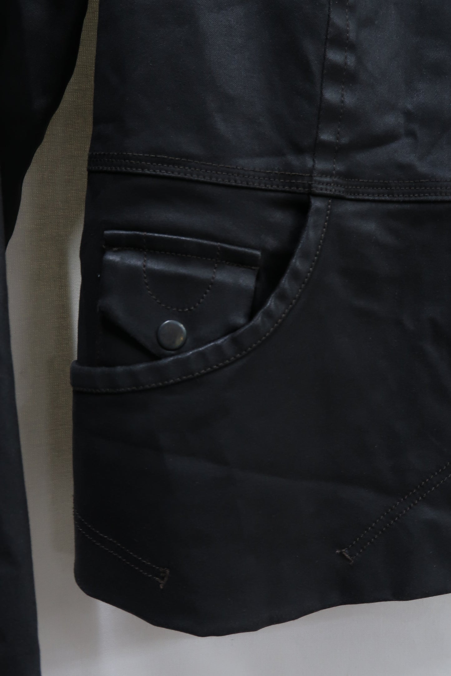Veste en cuir noire vintage - Voodoo - M